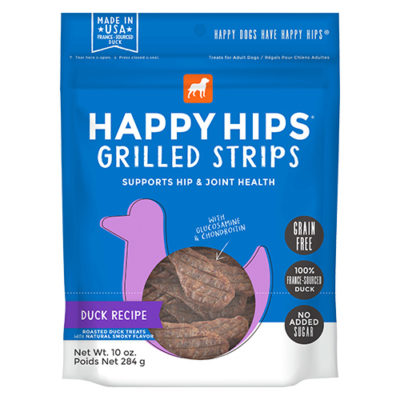 Happy Hips Duck Grilled Strips Dog Treats 12oz